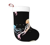 Calzini decorativi natalizi WHJSSF meduse che soffia bolle stampate decorazione per la casa morbida e confortevole per ufficio albero di Natale camino