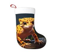Calzini decorativi natalizi YYHWHJDE Leopard Little Gecko stampa decorazione per la casa morbida e confortevole per ufficio albero di Natale camino
