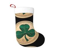 Calzini decorativi natalizi YYHWHJDE Shamrock stampa moneta d'oro decorazione per la casa morbida e confortevole per ufficio albero di Natale camino