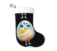 Calzini decorativi natalizi YYHWHJDE Skeleton Doll in the Easter Egg Printing Home Decoration Soft and Comfortable for Office Christmas Tree Fireplace