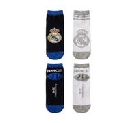 Calzini del Real Madrid per bambini e bambine - Confezione ufficiale di calzini del Real Madrid per bambini, comodi e traspiranti, ideali per la scuola, lo sport e l'uso quotidiano.