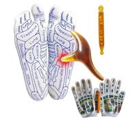Calzini di riflessologia con strumenti, calze di massaggio con piede elastico per donne e uomini, affaticamento del piede, forniture di sollievo dallo stress per genitori, nonni e anziani, massaggio