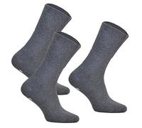 Calzini Diabetici Uomo Donna - 3 paia MEDIC DEO COTON Calze senza elastico, extra larghi, Cotone Calzini Sanitari per Diabetici (47-49, 3 paia: Grafite)