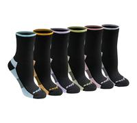 Calzini Dickies Dri-Tech Advanced Moisture Wicking Mid-Crew da donna disponibili nelle taglie ML (6-12) Nero Assortito (6 paia) Medio