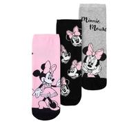 Calzini Disney Minnie Mouse per donna - Calze da donna rosa/nero/grigio (confezione da 3) (DE/NL/SE/PL, numerico, 35, 38, regolare, regolare, rosa/nero/grigio)