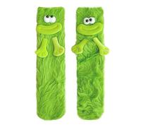 Calzini divertenti e divertenti, soffici e comodi, per bambini, donne, ragazze, simpatici animali - Calzini a tema sciocchi per rilassarsi (blu), Verde, large