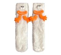 Calzini divertenti e divertenti, soffici e comodi, per bambini, donne, ragazze, simpatici animali - Calzini a tema sciocchi per rilassarsi (blu), bianco, large