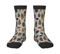Calzini divertenti Moon Tree Owl per uomo, divertenti, pazzi, fantastici, colorati, con motivo