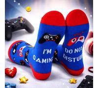 Calzini divertenti per giocatori, calcio/lettera, unisex, idea regalo per Natale e compleanno, Io sono Gaming-b, One Size