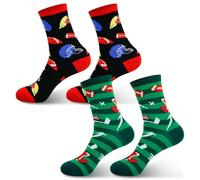 Calzini Divertenti Regali Calcio Per Ragazzi Idee Regalo Uomo Natale, Compleanno Natale per Donna Papà Figlio Lui Adolescenti Ragazze Tifosi, Regali Personalizzati Calze Natalizie Calendario Avvento