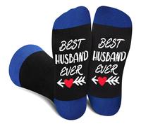 Calzini Divertenti San Valentino Uomo, BEST HUSBAND EVER, Regalo per Coppia