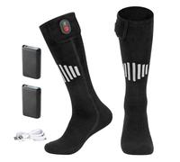 Calzini elettrici da uomo, calzini riscaldati da uomo, calzini elettrici lunghi, 3 impostazioni di temperatura, calzini riscaldanti lavabili in tempo freddo per la pesca