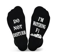 Calzini F1 da uomo, con scritta "Do Not Disturb I'm Watching F1", regalo di compleanno e regali insoliti Formula 1, regalo per famiglia, amici, adolescenti, ragazzi, fratelli, papà, decorazioni