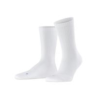 FALKE Run Rib Crew U So cotone filo funzionale tinta unita 1 paio, Calzini Unisex Adulto, Bianco White 2000, 35-36