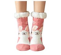 Calzini fantasiosi da donna, morbidi e di Natale, ideali per feste di Natale, regali a buon mercato per ragazzi e ragazze, Rosa, M