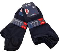 Calzini Fantasmini in pregiato cotone Filo di Scozia Chiffon, da uomo e donna unisex, calzini sneakers bassi sotto la caviglia nei colori Nero Blu Bianco confezione da 6 Paia Prodotto in Italia