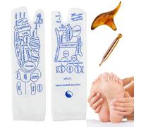 Calzini for riflessologia Fiorky con strumento for massaggio, Guanti for calzini for riflessologia, Calzini for digitopressione con punti di pressione, Calzini for massaggio ai piedi for all