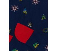 calzini GALLO calze lunghe uomo cotone caldo blu fantasia elementi del Natale