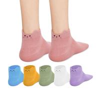 Calzini Gatto Corti Donna Ragazza Mamma Divertenti - Idee Regalo Originali Fantasia Colorati Arte Natalizie Calze Corte - Regali Tema Gatti Natale Festa Della Mamma Valentino Compleanno per Lei