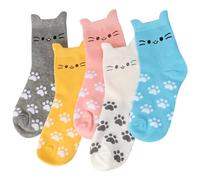 Calzini Gatto Donna Ragazza Mamma Divertenti - Idee Regalo Geniali Originali Fantasia Colorati Simpatici Natalizie Calze Corte - Regali Tema Gatti Natale Festa Della Mamma Valentino Compleanno per Lei