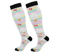 Calzini Grip Ice Cream Cone Unisex Calze Traspiranti Calze Running Per Tennis Sport Adulto 50Cm