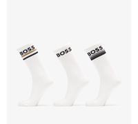 BOSS Calze corte in misto bambù con loghi in confezione da tre - Style 3PQS PiquetStripe VI, 50564504 Bianco 39-42