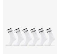 BOSS Calze corte in misto cotone a coste in confezione da sei - Style 6P QS Stripe CC, 50510168 Bianco 39-42