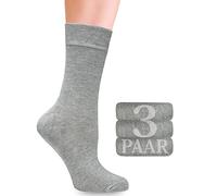 Calzini in bambù con Lycra da donna: Comfort e nessuna cucitura alla base delle unghie dei piedi; per affari e tempo libero; 3 paia (39-42, Grigio chiaro)