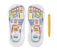 Calzini in cotone per riflessologia plantare, strumento di riflessologia e agopressione, strumento di riflessologia per massaggio ai piedi, agopressioni, sollievo dallo stress, per adulti, donne,