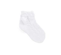 Calzini In Filo Di Cotone Corti Traforati Con Fiocco Neonata CONDOR 519
