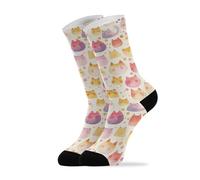 Calzini Kawaii Rainbow Cat Pudding Dots Calzettoni 40cm