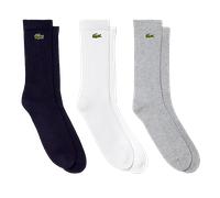 Calzini Lacoste sportivo Bianco/Grigio/Blu (Pacchetto x3)