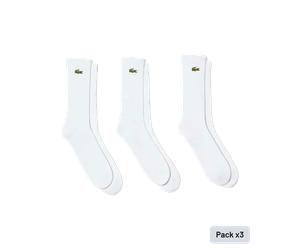 Calzini Lacoste Sportivo (X3) Bianco 35-38