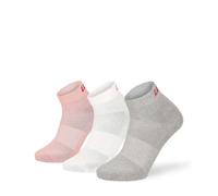 Lenz Performance Quarter Tech Calzini, bianco/rosa/grigio, Taglia 35-38