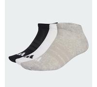 adidas Unisex - Adulto THIN&LIGHT ESSENTIALS LOW CUT SOCKS 3 PAIR PACK, medium grey heather/white/black, 42-45