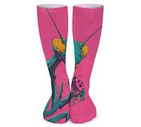 Calzini Lunghe Praying Mantis Ladybugs Insect Unisex Calze Running Casual Crew-Smlx Calze Per Uomo Sci Trekking 50Cm