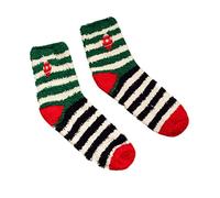 Calzini Natale Donna Caldi - Calze Comode Carino Caldi Caldi Stampati Home Socks da Donna Calze di Natale (Black One Size)