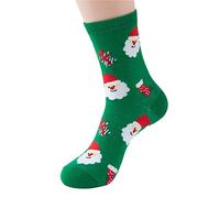 Calzini natalizi caldi, unisex, set di calzini dell'Avvento, colorati, divertenti, invernali, divertenti, per calendario dell'Avvento, con motivi soffici, calzini natalizi per famiglie, #3-verde