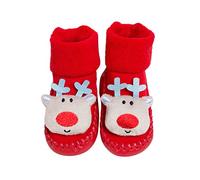 Calzini natalizi per bambini, caldi calzini invernali da pavimento, regalo con impugnature antiscivolo, per bambini da 0 a 24 mesi, per bambini, ragazzi, ragazze, carino, Babbo Natale, pupazzo di neve