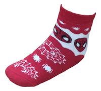 Calzini natalizi Spiderman, Marvel, calze antiscivolo in spugna, 2 paia, per bambini, idea regalo natale (27-30)