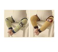 Calzini Neonato Calzini Manica Leggings Bambini Calzini Bambino Cotone Lungo Bocca Sciolti Calzini Aria Condizionata Zanzariere Ginocchiere Striscianti (Verde+marrone)