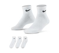 Nike Ankle 3 Pack Medium Unisex - Calze Bianco - Taglia 38-42 White 38-42