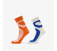 Calzini On Liquid Logo ock High 2-Pack Ivory/ Flame S