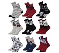 Calzini Pack Ragazzo DISNEY STAR WARS, Confezione da 9 paia di calzini Surprise, 30 cm