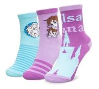 Disney Calzini per bambina Frozen Elsa set 3 paia di calze in cotone bimba Tg.31/34 7116