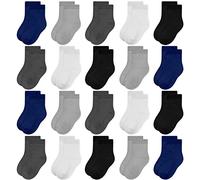 Calzini per bambini, 20 paia di calzini morbidi e traspiranti per la scuola, per bambini e ragazze (età 0-13 anni), Multicolore, 10-13 Years