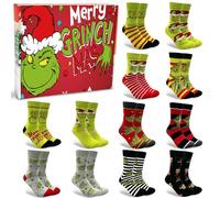 Calzini per calendario dell'Avvento, con 12 paia di calzini natalizi caldi e morbidi, per calendario dell'Avvento, da donna, da uomo, per calendario dell'Avvento, per donne e uomini, regali per