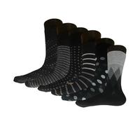 Calzini per diabetici da uomo, 6 paia, in cotone, non elastici, per piedi gonfi, con parte superiore morbida, cuciture lisce sulle dita, facili da circolare, taglia UK 6-11