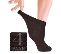 Calzini per diabetici in bambù con lycra da donna alti fino alla caviglia; Senza cucitura alla base delle unghie dei piedi; per affari e tempo libero; adatto agli anziani; 4 paia (3538 Marrone scuro)