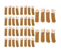 Calzini per gamba di mobili da 40 pezzi, protezioni per pavimenti per gambe della sedia Elastica bocchettale per bocche coprono tappi per le gambe non slip per sedie per pavimenti (Colore di cammello)